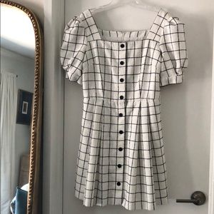 Black/White Plaid Dress